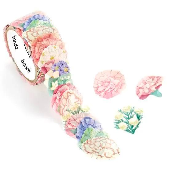 bande 1枚ずつめくれるマスキングテープ カーネーションブーケ ピンク | bande