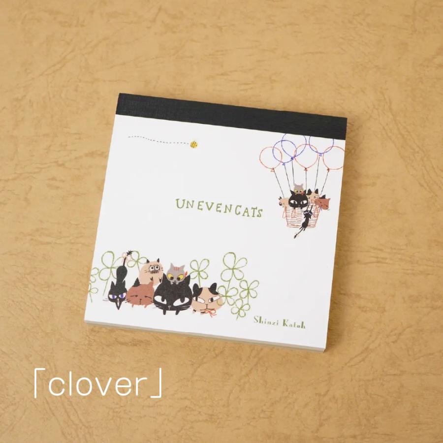 Shinzi Katoh/シンジカトウ スクエアメモ UNEVENCATS かわいい メモ帳