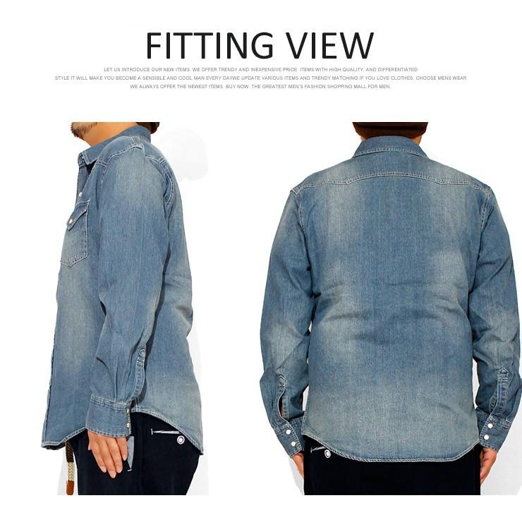 美品✨エヴィス デニムシャツ ダンガリーシャツ 刺繍カモメ 大きいサイズXL s0104.jpg