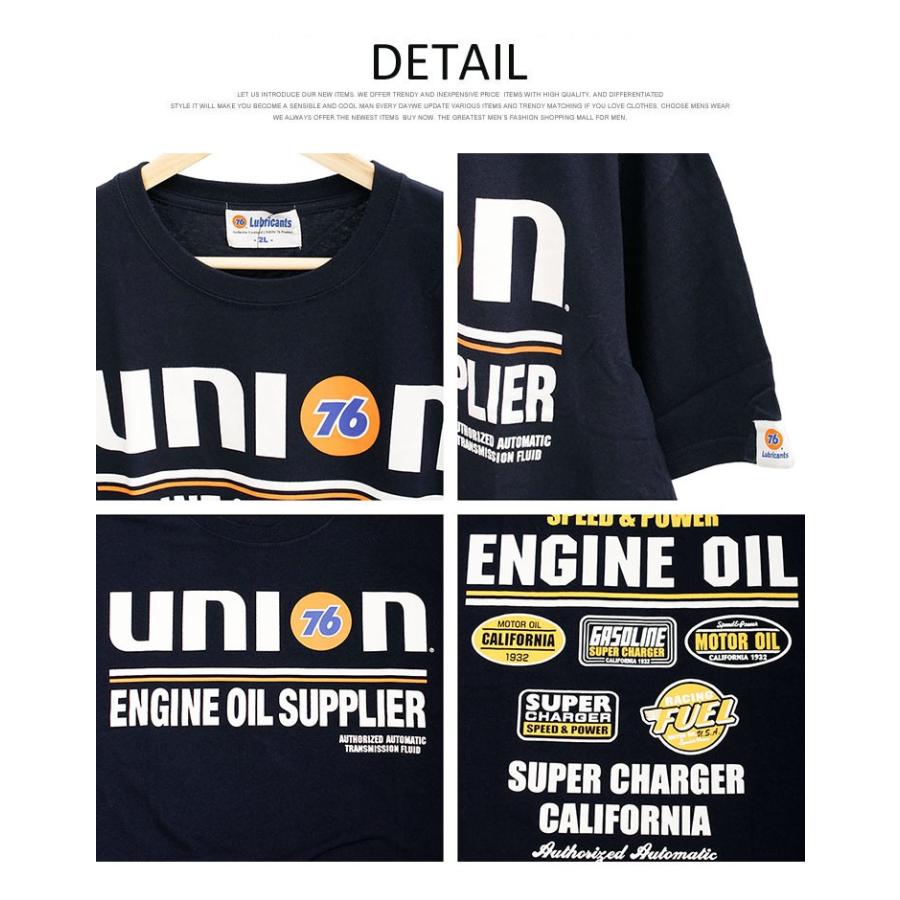 76 Lubricants Tシャツ メンズ 大きいサイズ 半袖 プリント ナナロク
