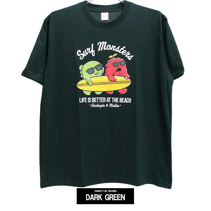 ガチャピン ムック 半袖 Tシャツ メンズ 大きいサイズ プリント クルー