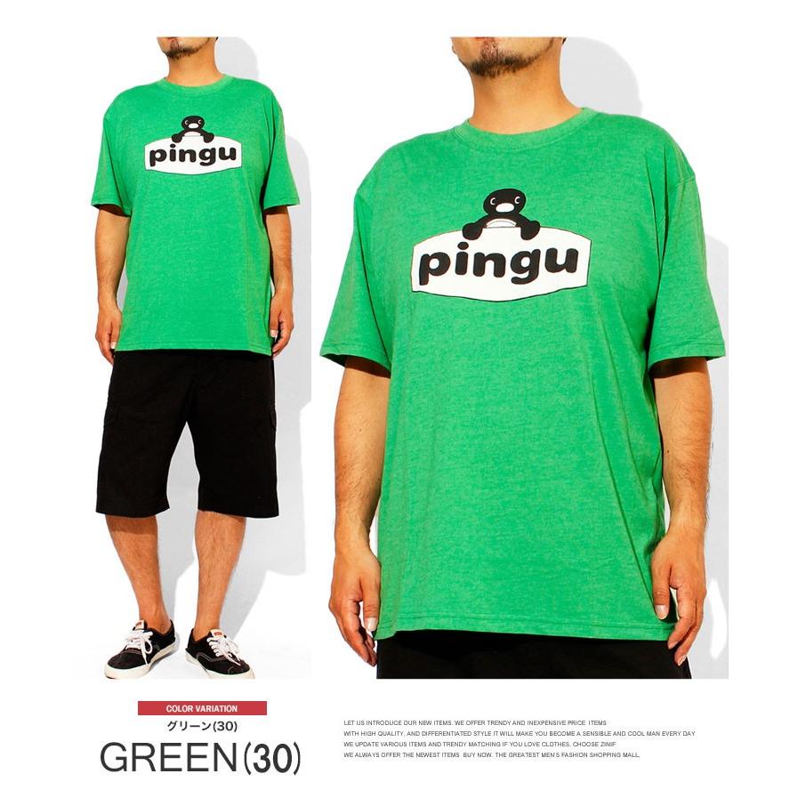 Tシャツ メンズ 大きいサイズ 半袖 ロゴ プリント ピングー PINGU 半袖