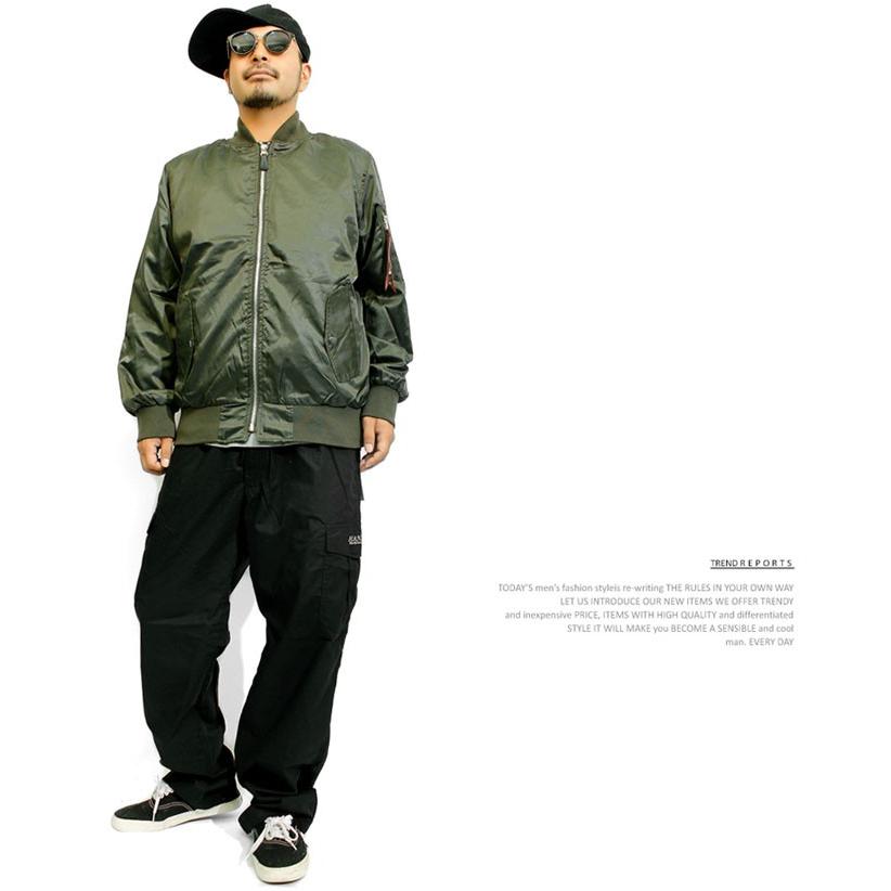 MA-1 メンズ 中綿 ライト ツイル ミリタリー ジャケット ブルゾン 防寒