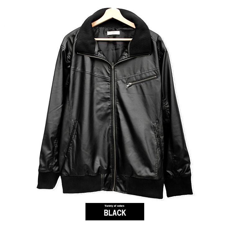 ヨ*ン様 MA-1タイプ　レザージャケット　シングルレザージャケット　Lサイズ レザージャケット メンズ 大きいサイズ PUレザー MA-1 ミリタリー