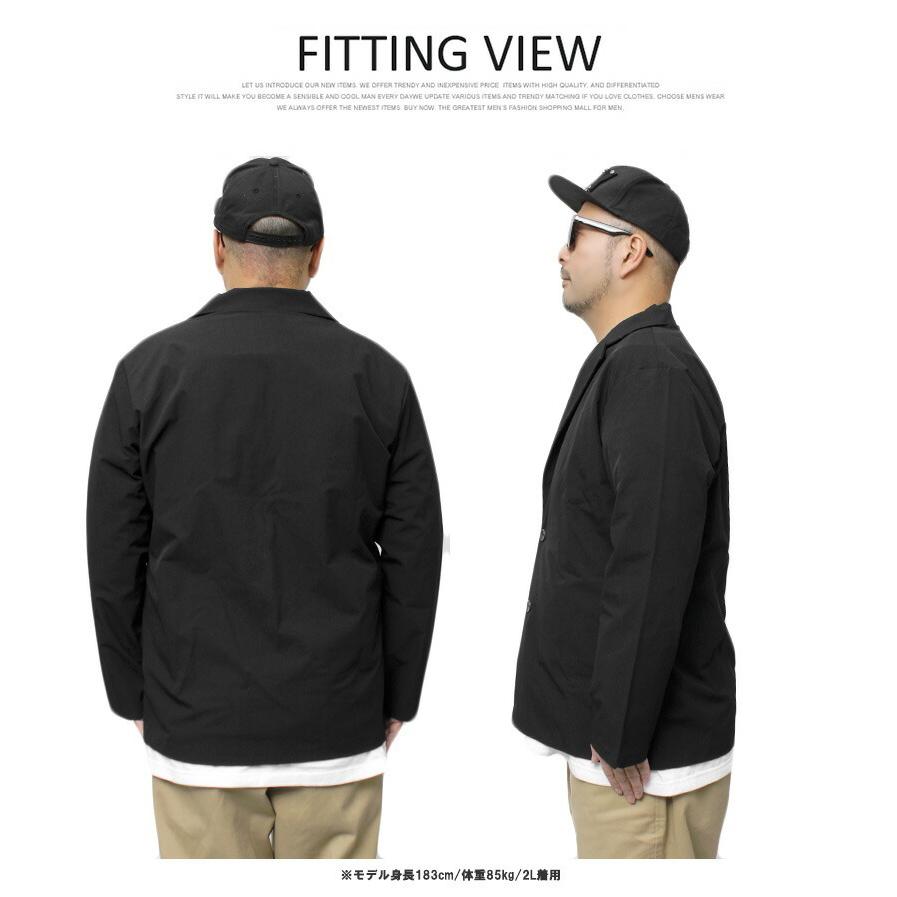 テーラードジャケット メンズ 大きいサイズ ストレッチ ナイロン