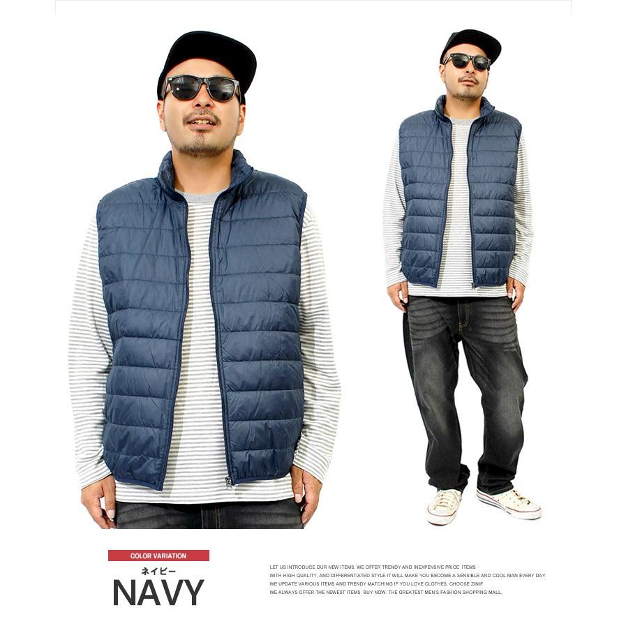 ダウンベスト メンズ 大きいサイズ インナーダウン 無地 迷彩 チェック