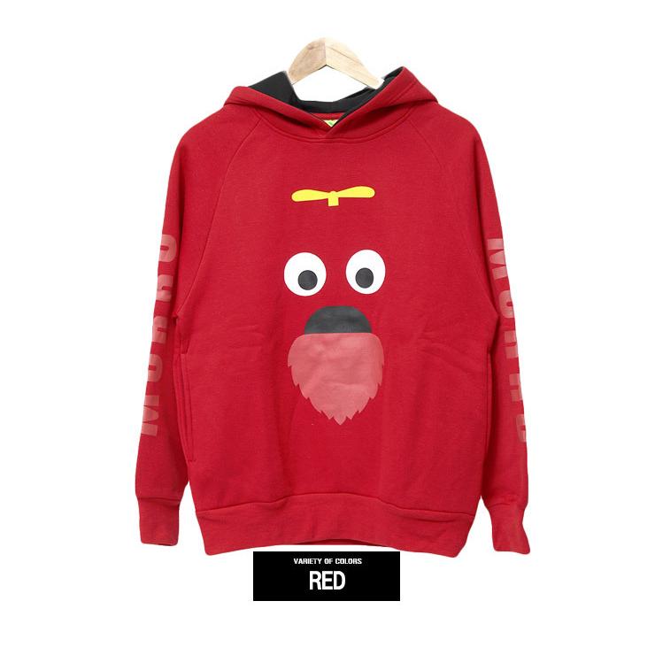 ガチャピン ムック パーカー メンズ 大きいサイズ 裏起毛 プリント