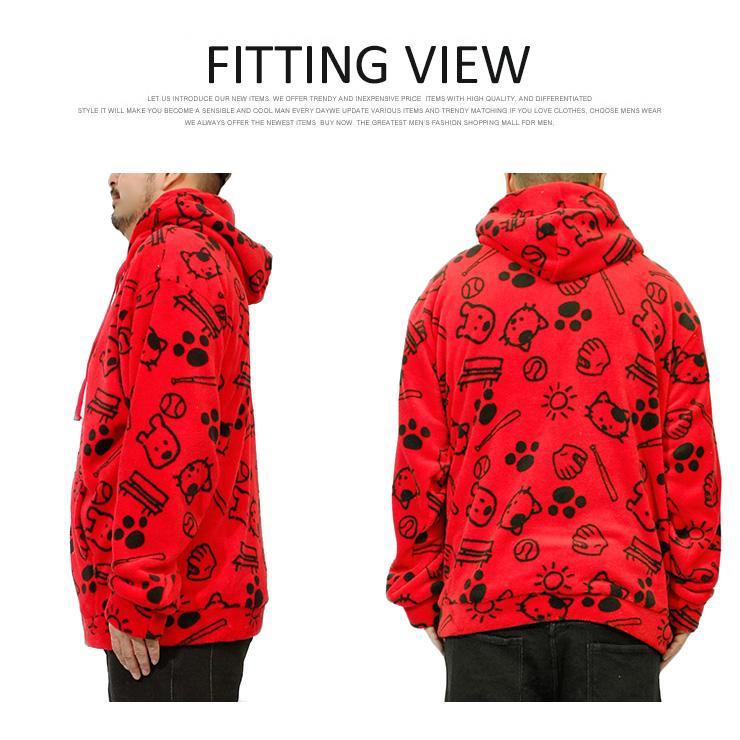 3丁目のタマ パーカー メンズ 大きいサイズ もこもこ ボア うちのタマ