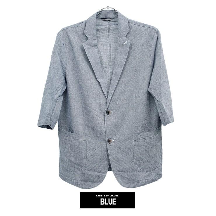 テーラードジャケット メンズ 大きいサイズ 七分袖 パナマ素材 薄手 サマー ジャケット ビジネス 7分袖 おおきいサイズ 新作 Kingman 通販 Yahoo ショッピング