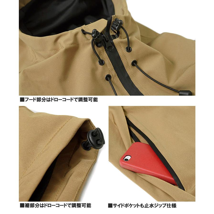 マウンテンパーカー メンズ 大きいサイズ 防風 撥水加工 ストレッチ 止