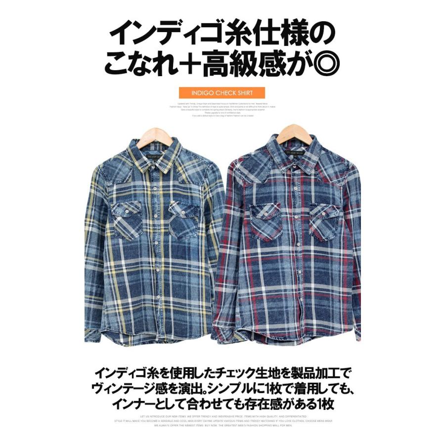 爆買 in the attic インジアティック チェックシャツ メンズ 大きい