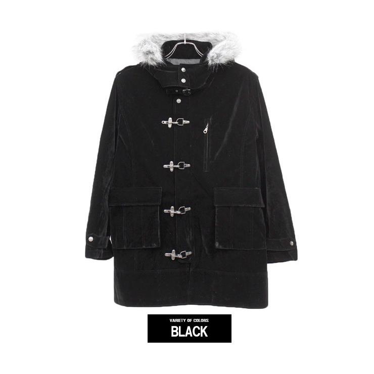 ファイヤーマンコート メンズ 大きいサイズ ベロア 中綿 ミリタリー