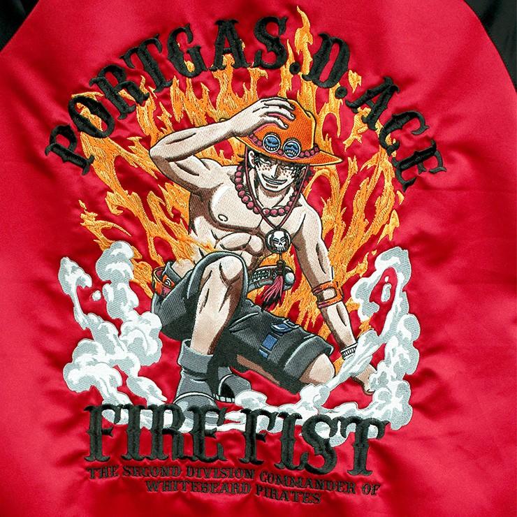 【ONE PIECE】ポートガス・D・エース 火拳 スカジャン size3L 爆買 ワンピース ONE PIECE スカジャン メンズ 大きいサイズ 火拳の
