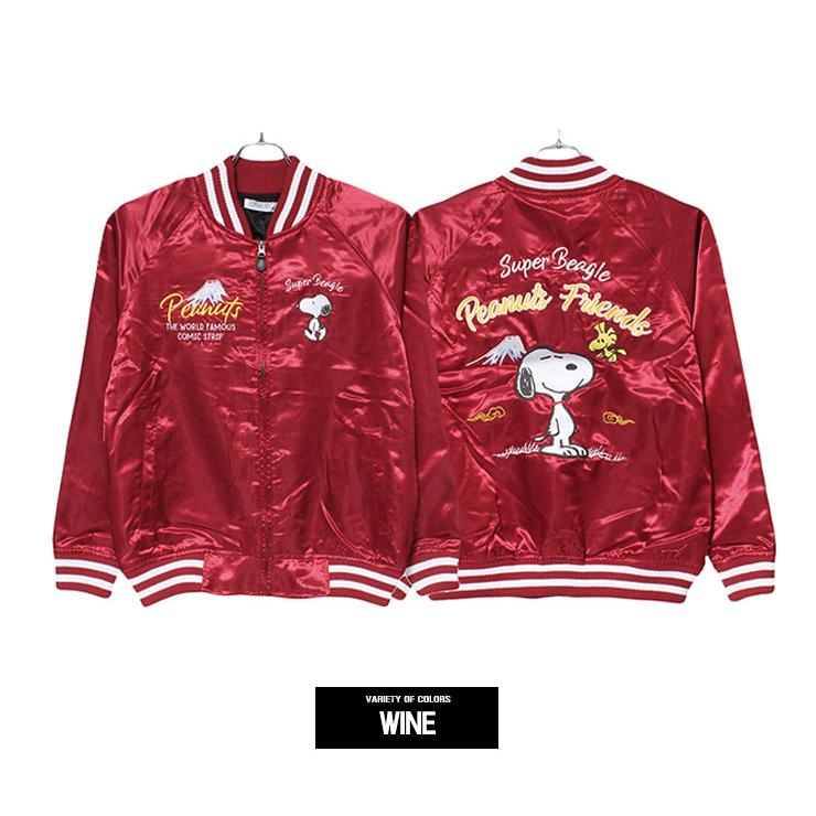 SNOOPY（スヌーピー） スカジャン メンズ ピーナッツ PEANUTS ウッド
