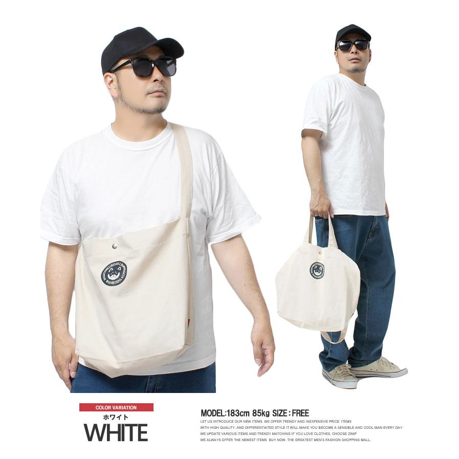 和んこ堂 トートバッグ メンズ 2WAY ロゴ プリント ショルダーバッグ