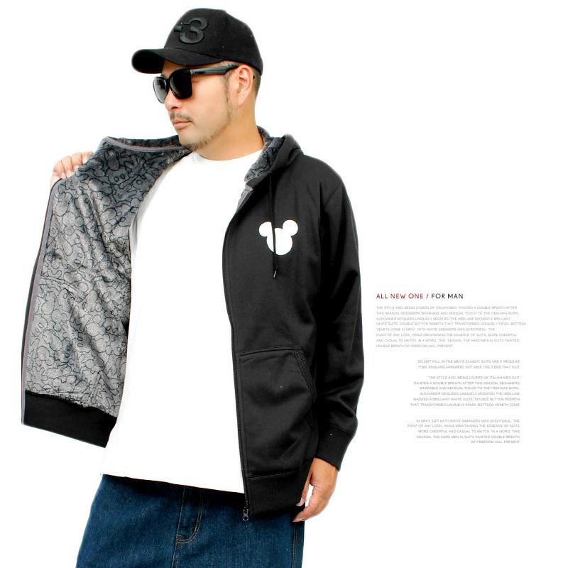 送料無料 ディズニー Disney パーカー メンズ 大きいサイズ 裏ボア フリース ミッキーマウス プリント ジップアップ スウェット Kingman 通販 Yahoo ショッピング