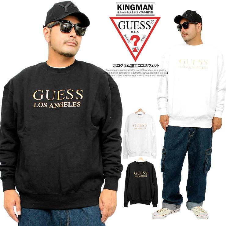 GUESS（ゲス） 爆買 スウェット メンズ オーバーサイズ エンボス