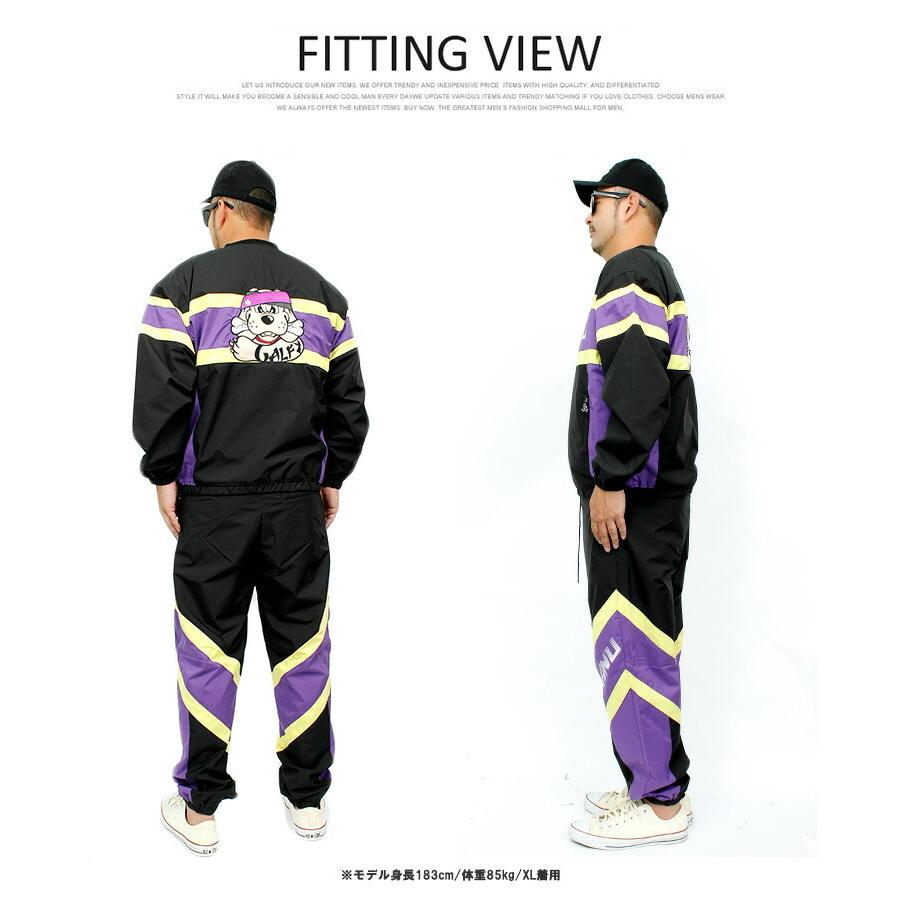 GALFY（ガルフィー） セットアップ メンズ 野良犬 プリント ナイロン