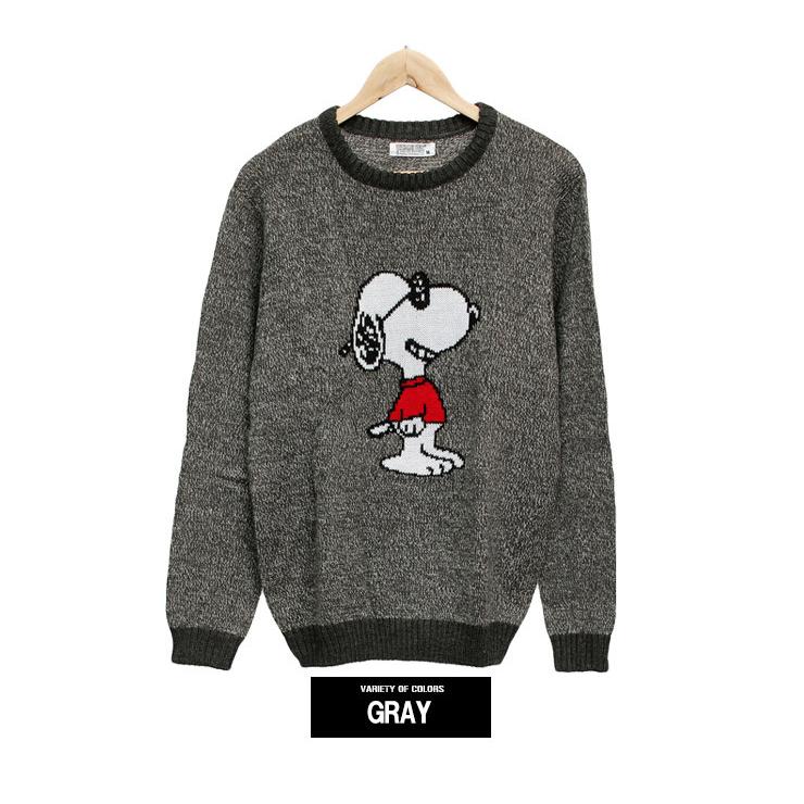 PEANUTS ピーナッツ ニット セーター メンズ SNOOPY スヌーピー