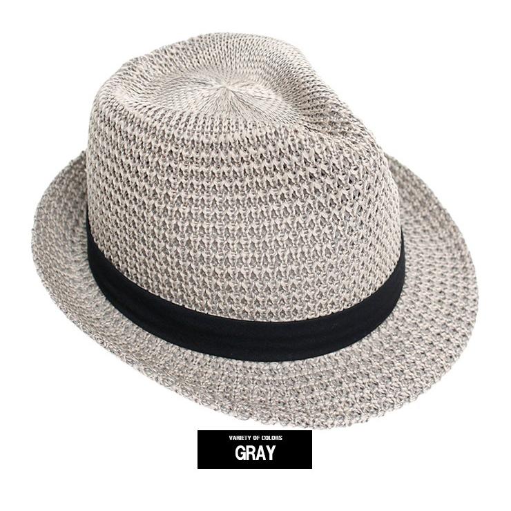 USA製シルエット◎ New York Hat ストローハット 中折れ 黒XL NEW YORK