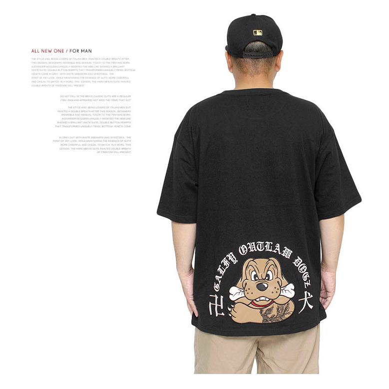 GALFY（ガルフィー） 半袖 Tシャツ メンズ ビッグシルエット ワッペン 