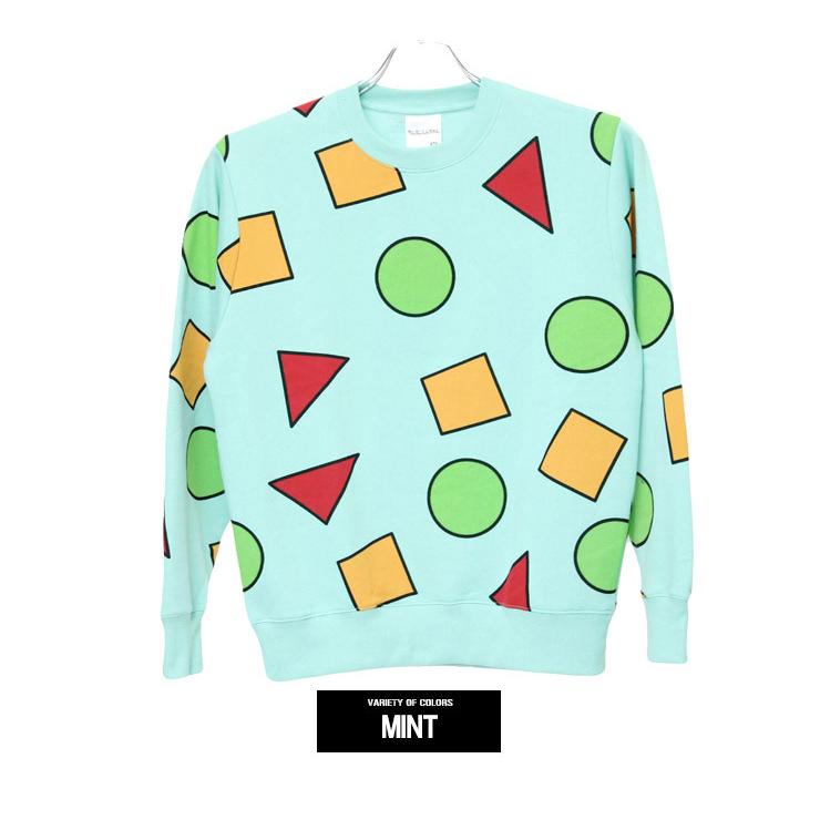 クレヨンしんちゃん スウェット メンズ 大きいサイズ 裏起毛 総柄  