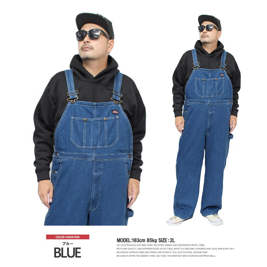 GENUINE Dickies ディッキーズ オーバーオール メンズ 大きいサイズ サロペット デニム ツイル つなぎ 安い ワークマン プラス｜kingman｜06