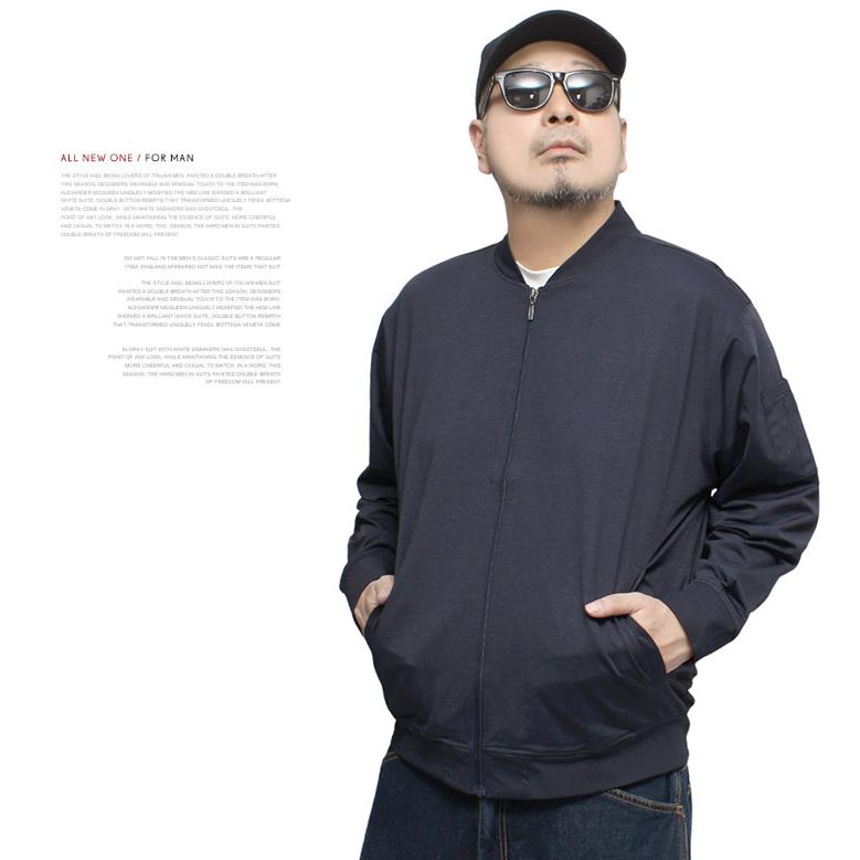 MA-1 ブルゾン メンズ 大きいサイズ のびのび メガストレッチ 薄手 カットソー素材 ジップアップ ジャケット アウター フライトジャケット |  | 05