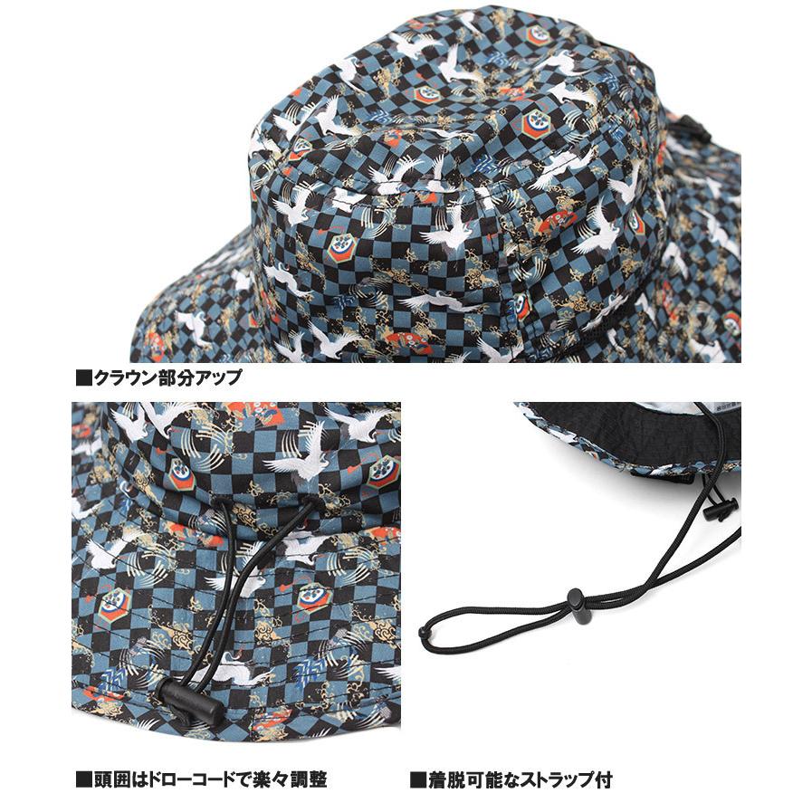 撥水 和柄 アドベンチャーハット メンズ 大きいサイズ 選べるサイズ 紐付き アウトドア 転写 プリント 安い ワークマン プラス 3057 Kingman 通販 Yahoo ショッピング