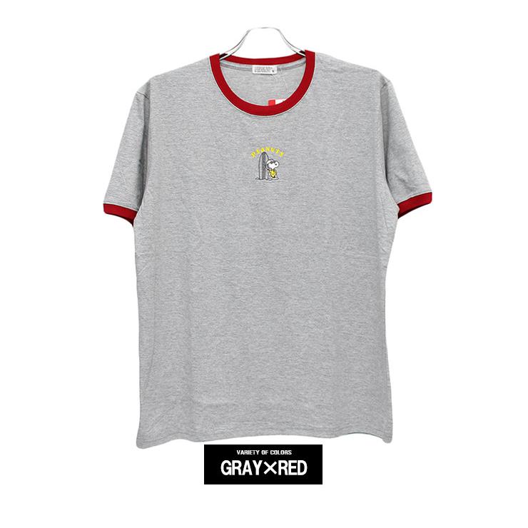 PEANUTS PEANUTS(ピーナッツ) 半袖 リンガー Tシャツ メンズ 大きい 