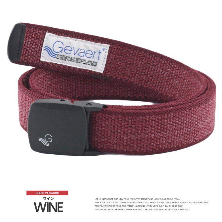 GEVAERT（ゲバルト） ベルト メンズ 大きいサイズ 軽量 YKK社製