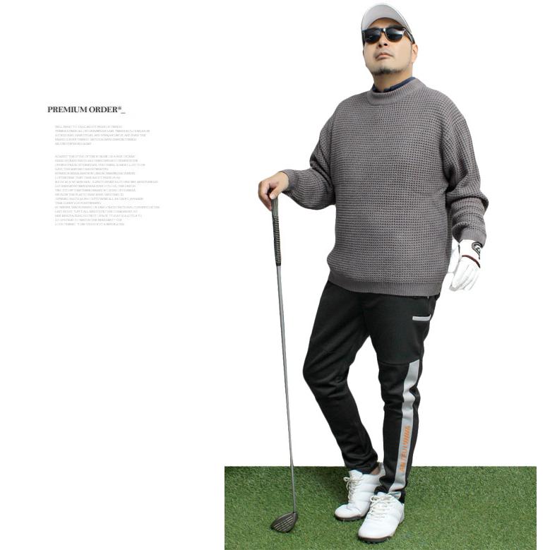 大きいサイズ ゴルフウェア ゴルフパンツ メンズ サイドライン