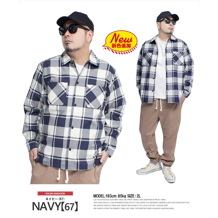 \"genuine Dickies\" ディッキーズ　チェック　シャツジャケット Dickies ディッキーズ 中綿ジャケット 1XL 2XL 3XL フランネル