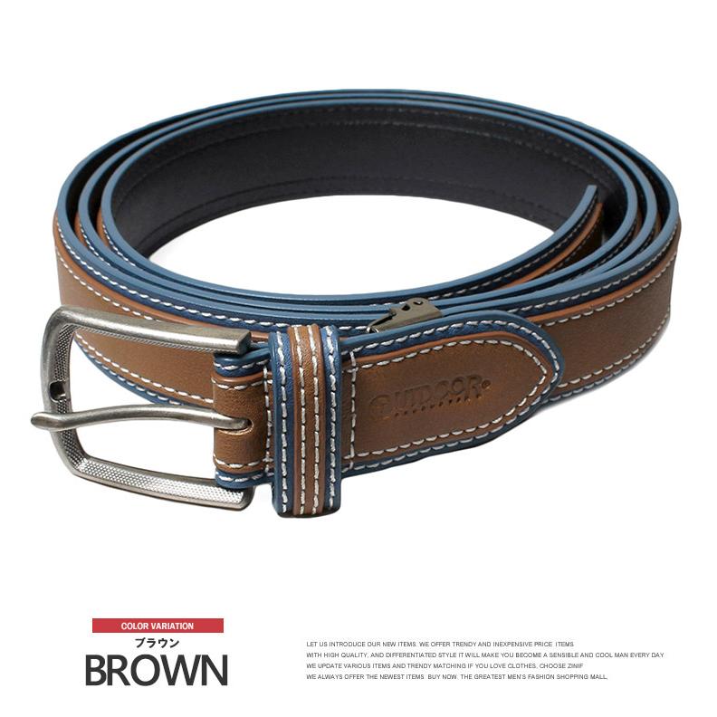 新品 ラッセルノ ゴルフ エンボス カモ ベルト ブラウン 定価26,400円 OUTDOOR PRODUCTS（アウトドアプロダクツ） 大きいサイズ メンズ