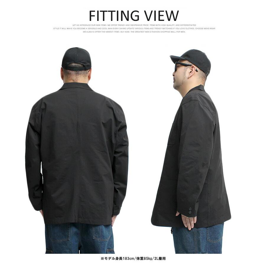 テーラードジャケット メンズ 大きいサイズ ドライ ストレッチ 薄手 2B