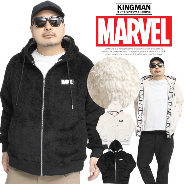 MARVEL（マーベル） セール パーカー メンズ ボア フリース ロゴ