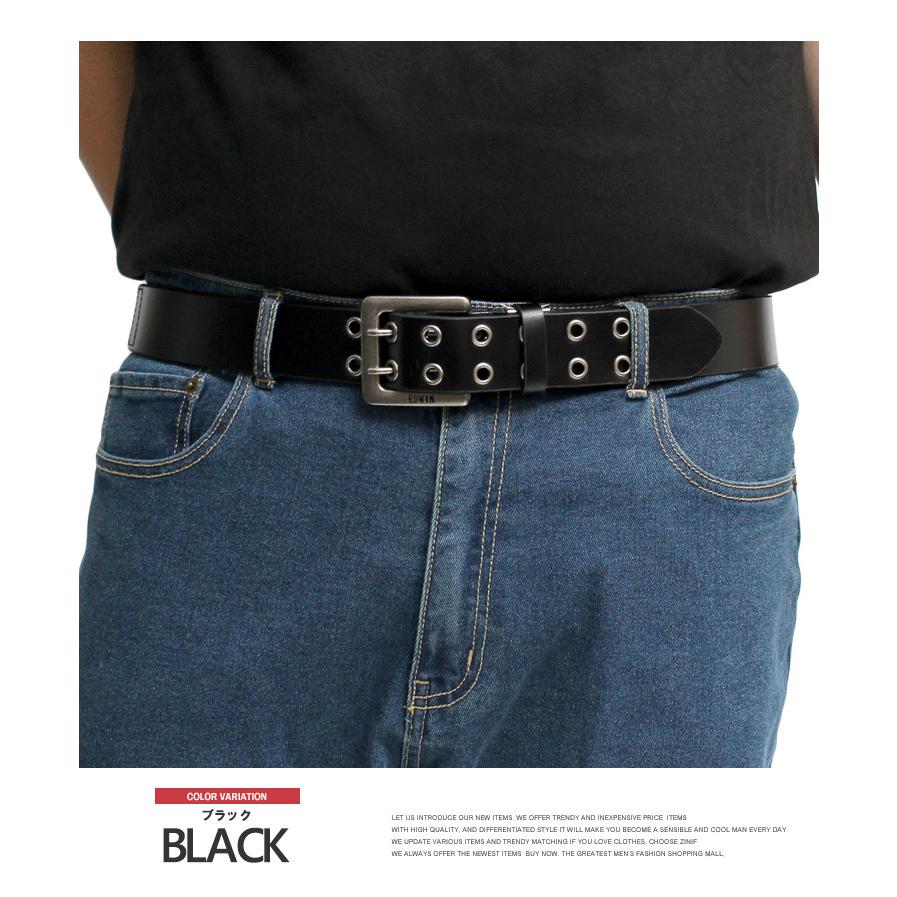 EDWIN EDWIN(エドウィン) レザー ベルト 大きいサイズ メンズ 本