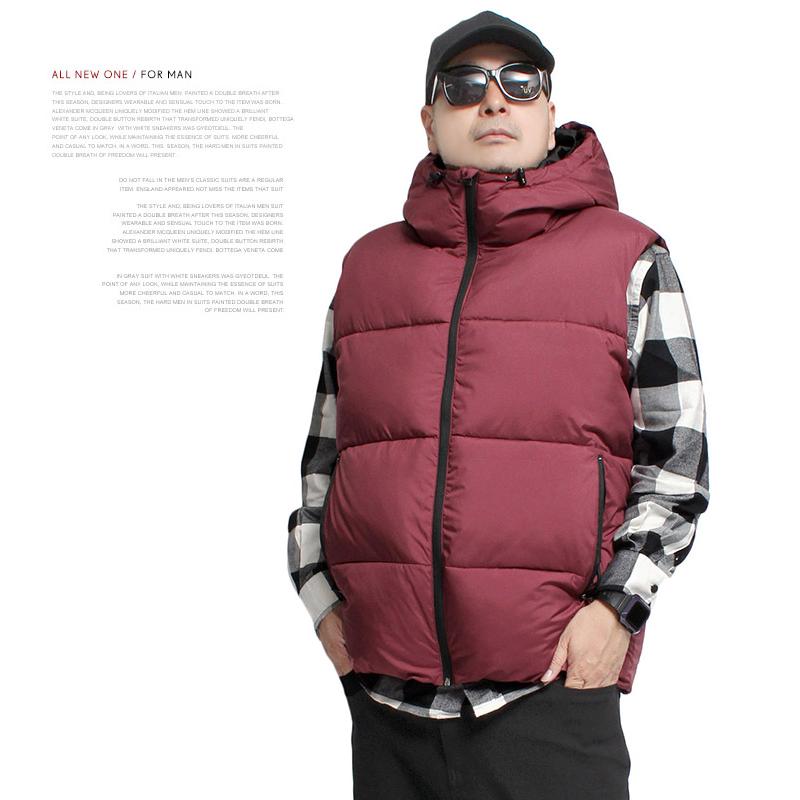 中綿 ダウンベスト メンズ 大きいサイズ 撥水加工 軽量 ジップアップ  