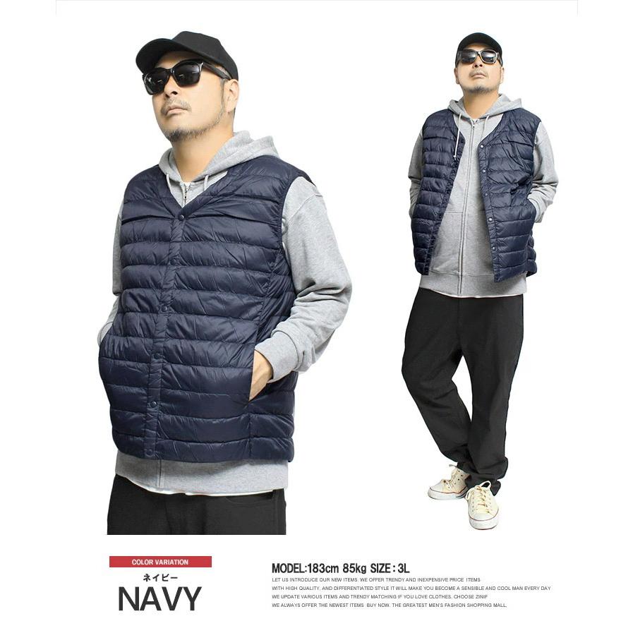 セール ダウンベスト メンズ 大きいサイズ ポケッタブル 収納 防風 撥