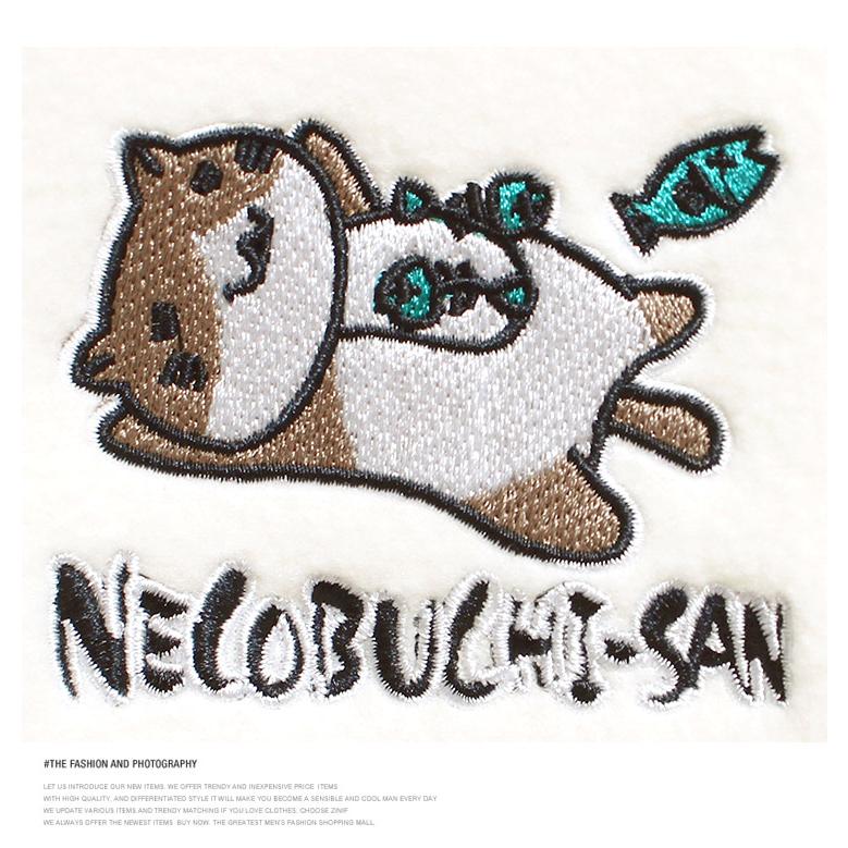 ねこぶちさん(猫渕さん) フリース トレーナー メンズ 大きいサイズ 裏