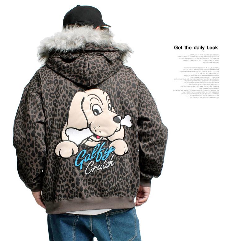 GALFY（ガルフィー） セール パーカー メンズ ヒョウ柄 レオパード