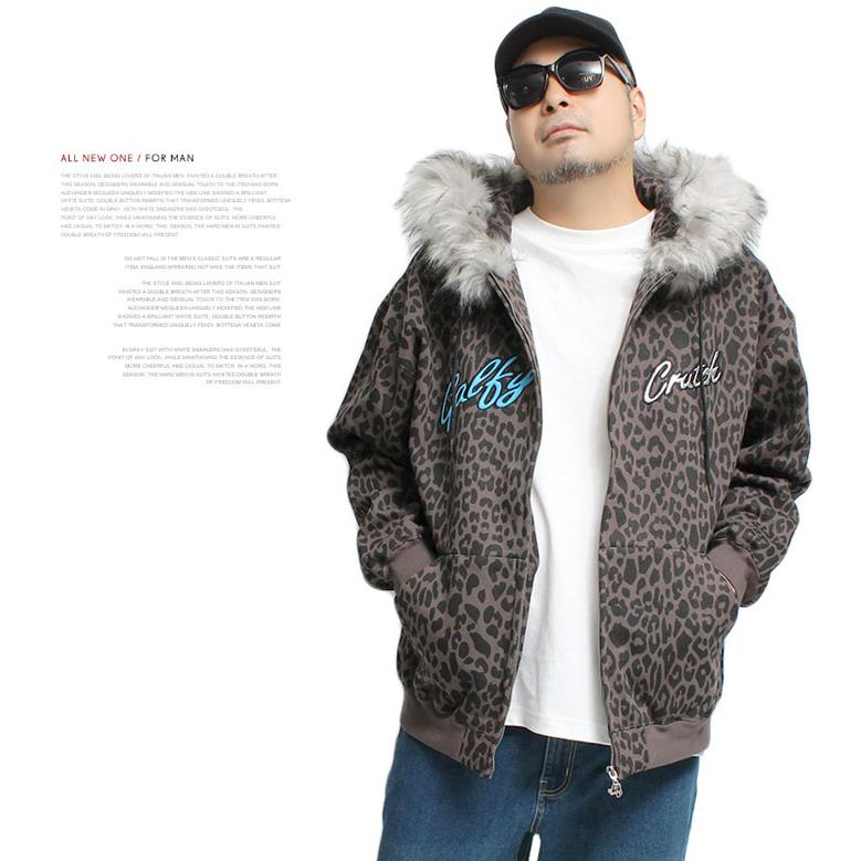 GALFY（ガルフィー） セール パーカー メンズ ヒョウ柄 レオパード