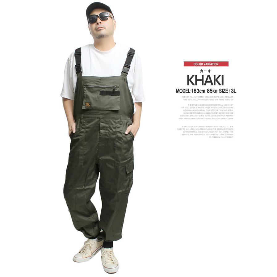 ジョガー オーバーオール メンズ 大きいサイズ ソフトツイル カーゴ サロペット ジョガーパンツ オールインワン ワークパンツ つなぎ 作業着 作業服