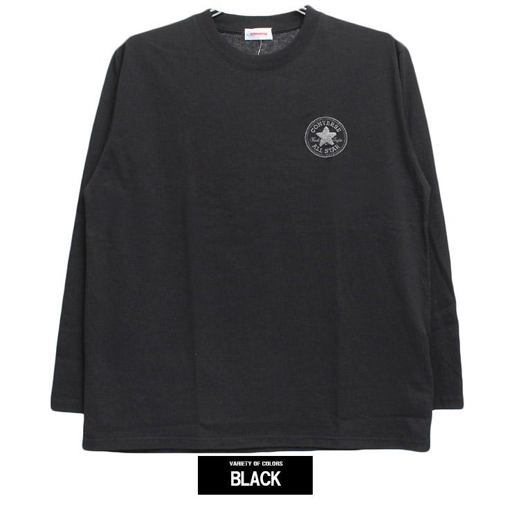 コンバース(CONVERSE) 長袖Tシャツ メンズ 大きいサイズ サガラ刺繍 ロゴ プリント クルーネック カットソー オールスター ブランド コットン 綿100％ | CONVERSE | 10