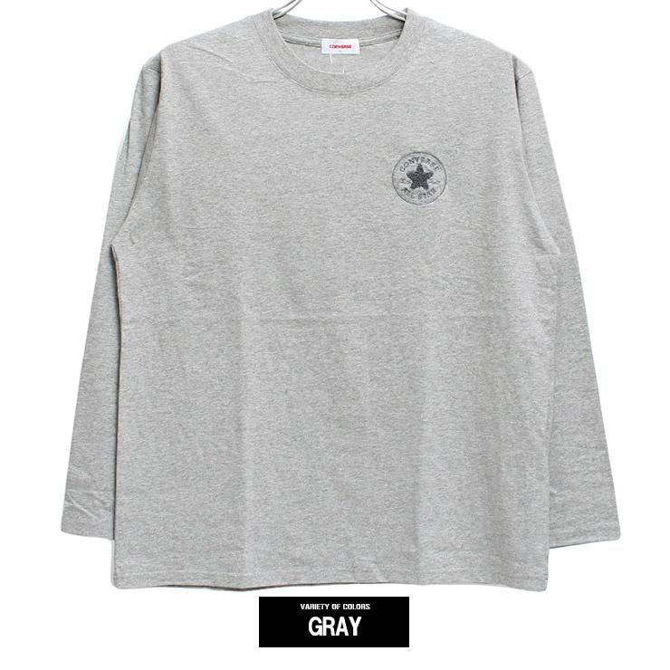コンバース(CONVERSE) 長袖Tシャツ メンズ 大きいサイズ サガラ刺繍 ロゴ プリント クルーネック カットソー オールスター ブランド コットン 綿100％ | CONVERSE | 11