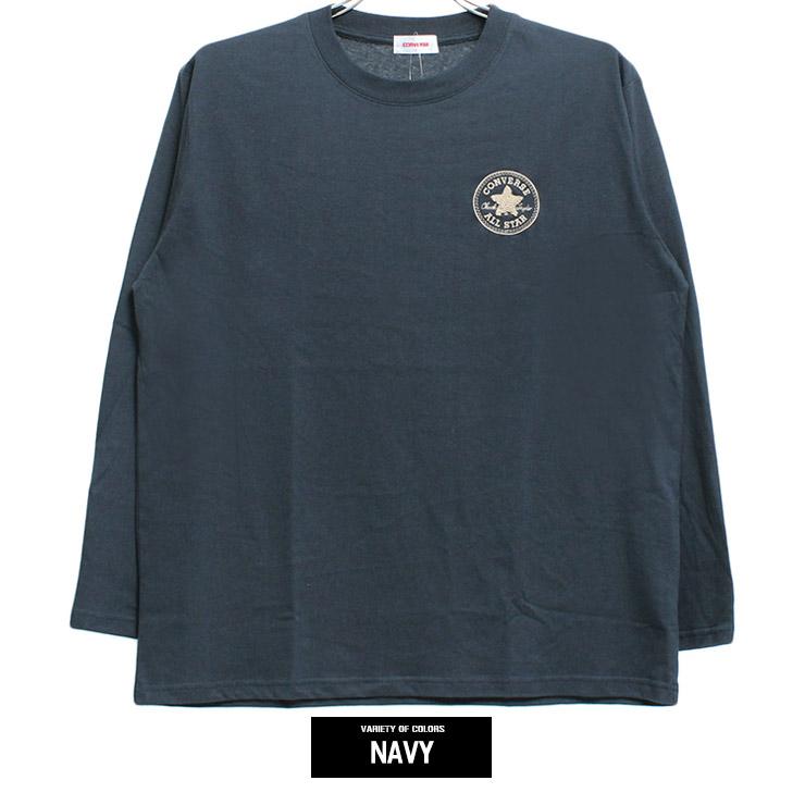 コンバース(CONVERSE) 長袖Tシャツ メンズ 大きいサイズ サガラ刺繍 ロゴ プリント クルーネック カットソー オールスター ブランド コットン 綿100％ | CONVERSE | 08