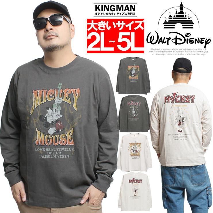 MICKEY MOUSE（ミッキーマウス） 長袖Tシャツ メンズ 大きいサイズ