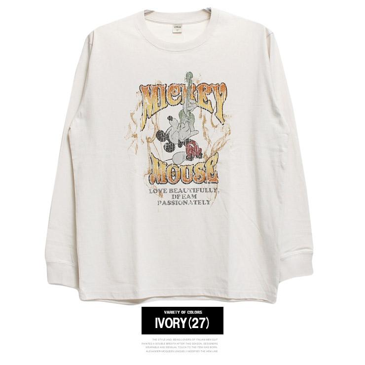 MICKEY MOUSE（ミッキーマウス） 長袖Tシャツ メンズ 大きいサイズ