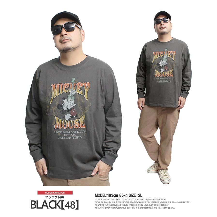 MICKEY MOUSE（ミッキーマウス） 長袖Tシャツ メンズ 大きいサイズ