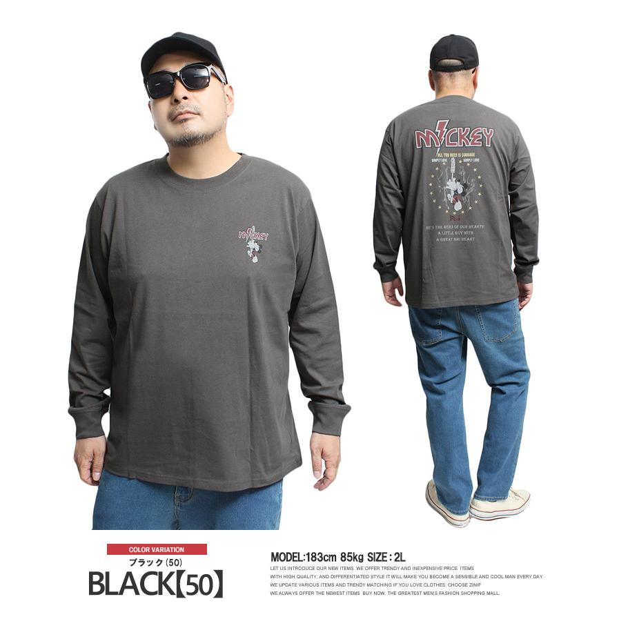 MICKEY MOUSE（ミッキーマウス） 長袖Tシャツ メンズ 大きいサイズ